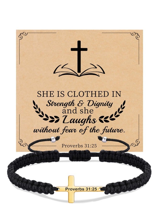 Sistble Christmas Stocking Stuffers for Women Teens, Inspirational Gifts for Women Cross Bracelets Handmade Braided Bracelets Confirmation Christian Gift Communion Baptism Jewelry for Her - Image 1